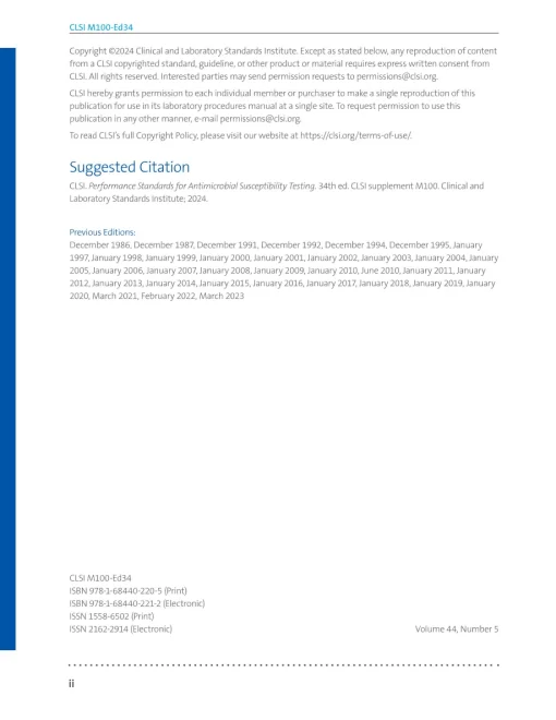CLSI M100 34th Edition pdf