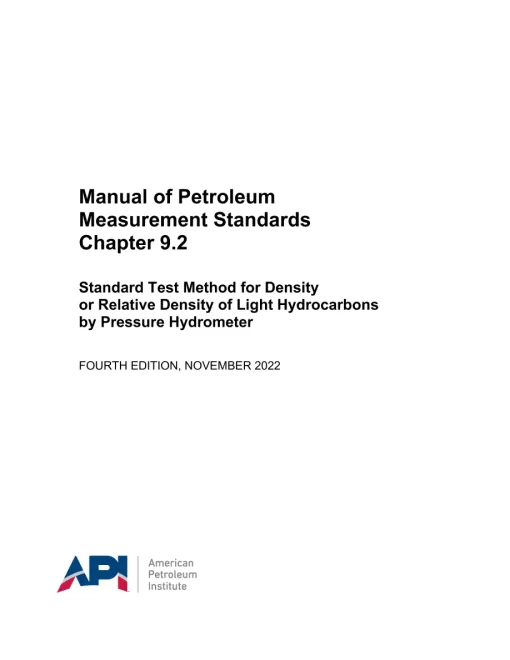 API MPMS Chapter 9.2 Fourth Edition pdf