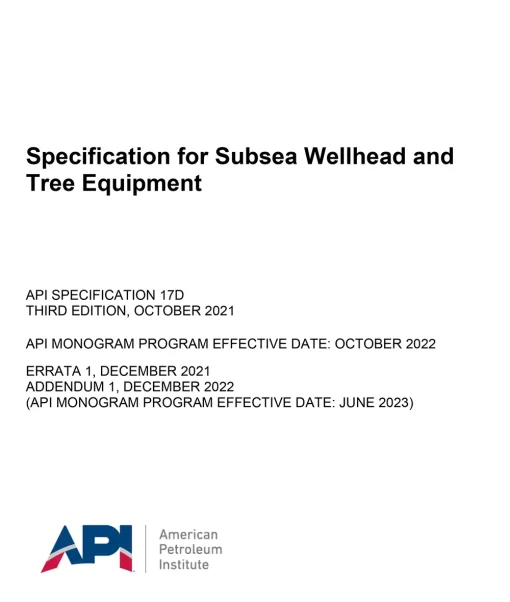 API Specification 17D Third Edition 2021 PDF