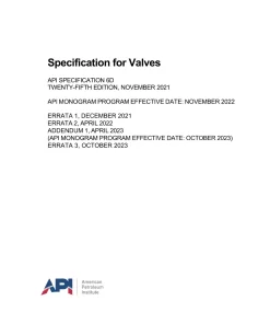 API Spec 6D Twenty-Fifth Edition pdf