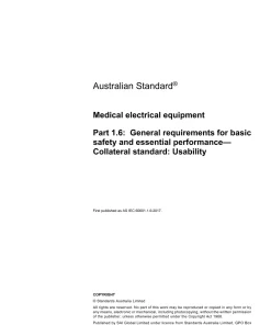 AS IEC 60601.1.6:2017 pdf