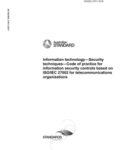 AS ISO/IEC 27011:2017 pdf