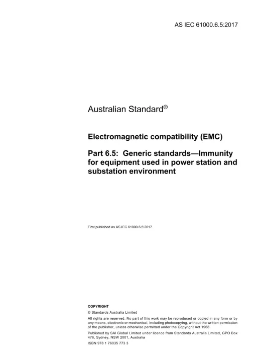 AS IEC 61000.6.5:2017 pdf