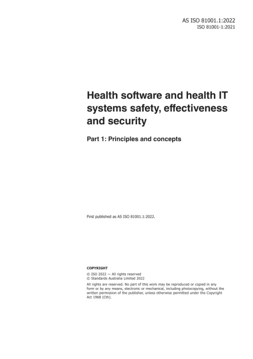 AS ISO 81001.1:2022 pdf