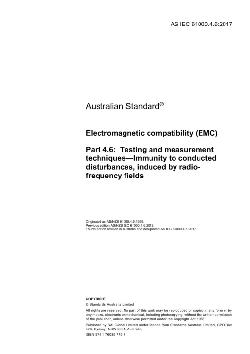 AS IEC 61000.4.6:2017 pdf