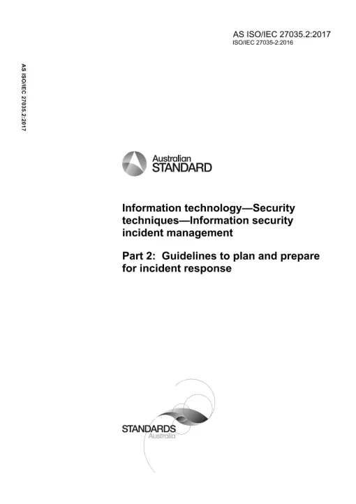 AS ISO/IEC 27035.2:2017 pdf