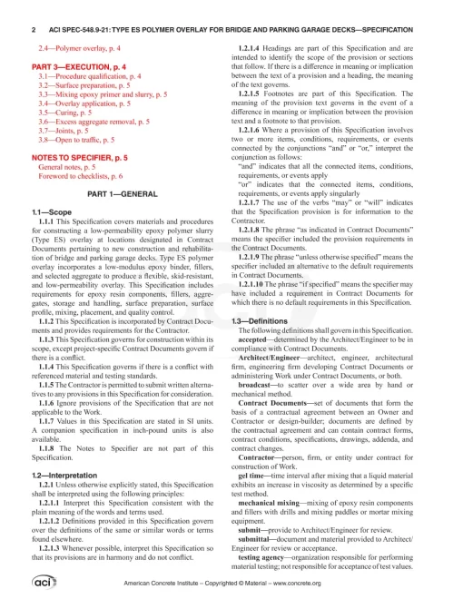 ACI SPEC-548.9M-21 pdf
