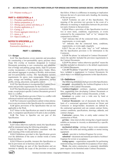 ACI SPEC-548.9-21 pdf