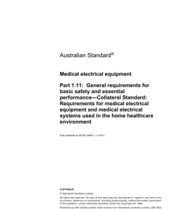 AS IEC 60601.1.11:2017 pdf