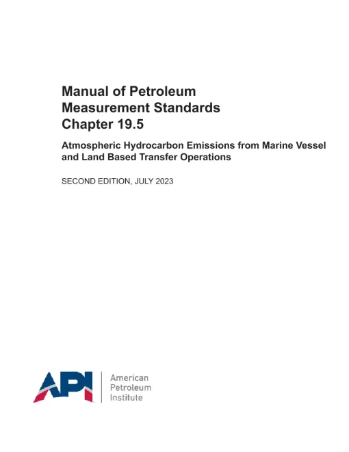 API MPMS Chapter 19.5/EI HM 65 Second Edition 2023 pdf