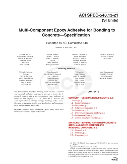 ACI SPEC-548.13M-21 pdf