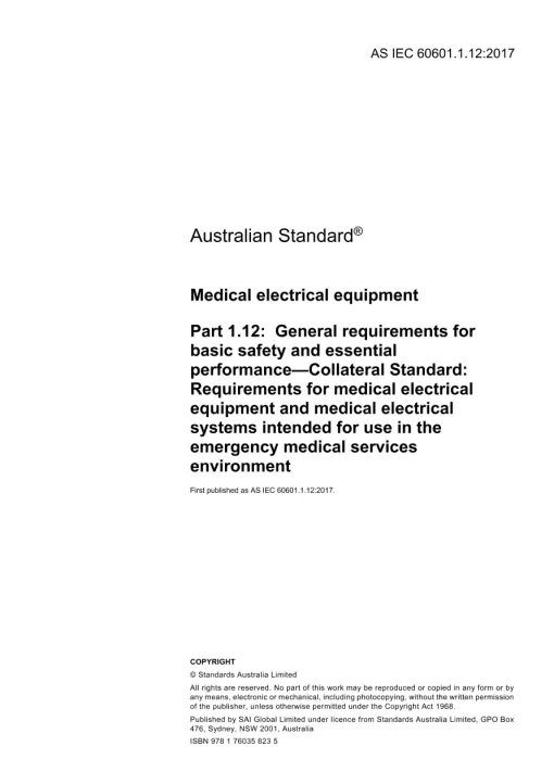 AS IEC 60601.1.12:2017 pdf