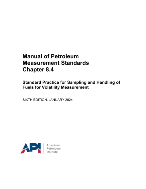 API MPMS Chapter 8.4 Sixth Edition pdf
