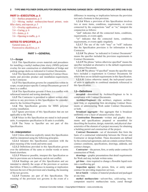 ACI SPEC-548.10-22 pdf