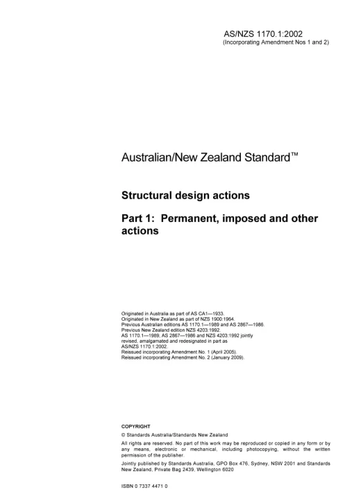 AS/NZS 1170.1:2002 pdf