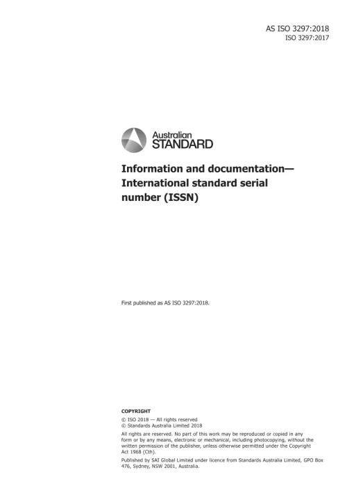 AS ISO 3297:2018 pdf