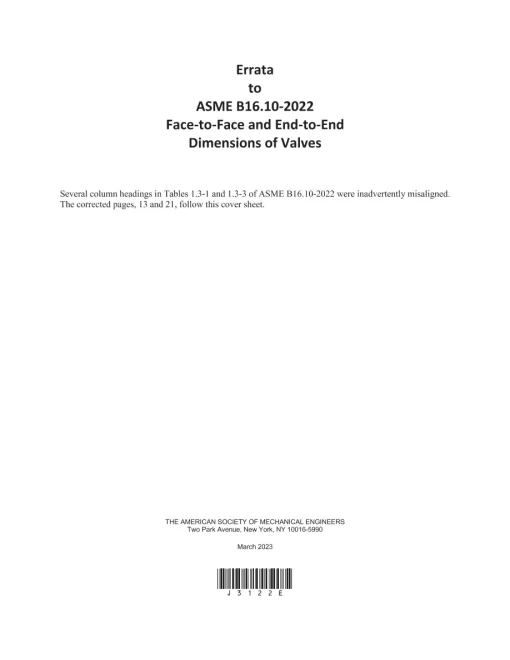 ASME B16.10-2022 pdf