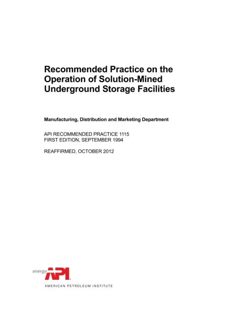 API RP 1115 (R2012) pdf