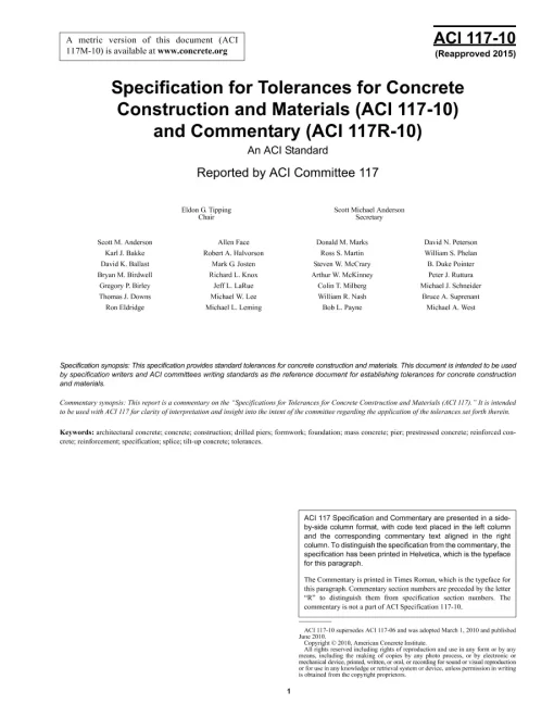 ACI 117-10 (R2015) pdf