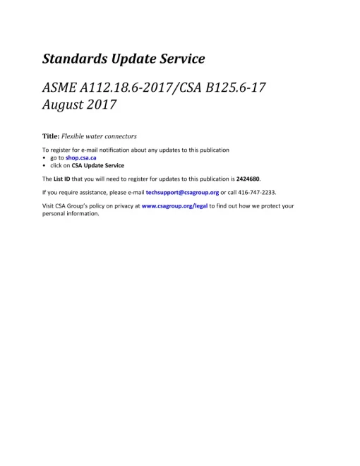 CSA B125.6-17/ASME A112.18.6-17 (R2021) pdf