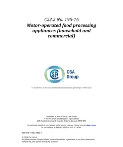 CSA C22.2 NO. 195-16 (R2021) pdf