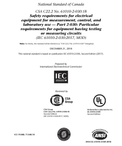 CSA C22.2 NO. 61010-2-030:18 (R2023) pdf