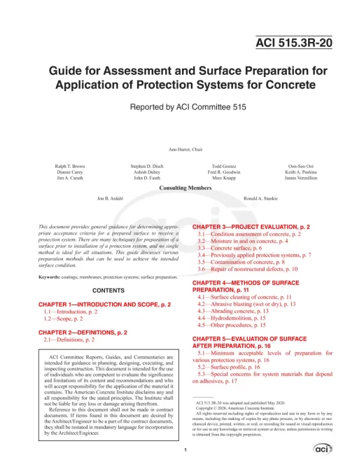 ACI 515.3R-20 pdf