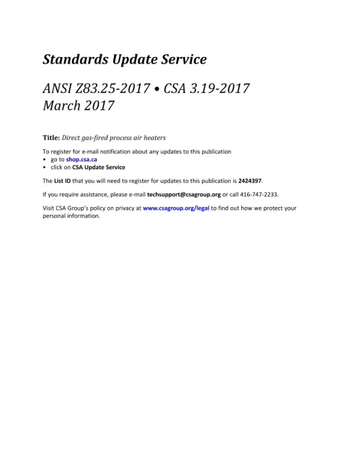 CSA ANSI Z83.25-2017/CSA 3.19-2017 (R2021) pdf