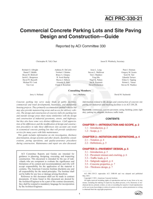 ACI 330-21 pdf