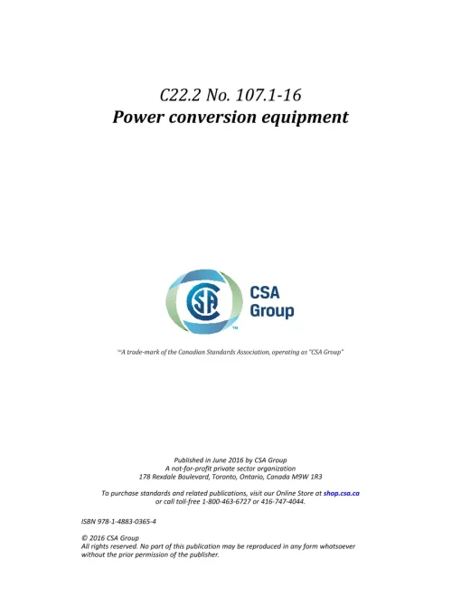 CSA C22.2 NO. 107.1-16 (R2021) pdf