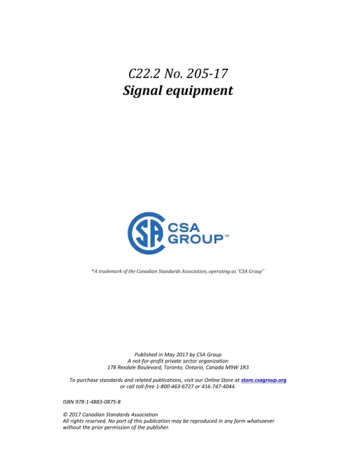 CSA C22.2 NO. 205-17 (R2022) pdf