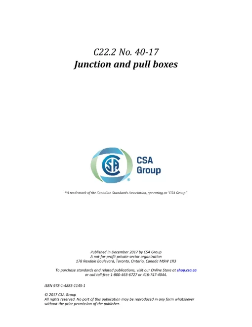 CSA C22.2 No. 40-17 (R2022) pdf