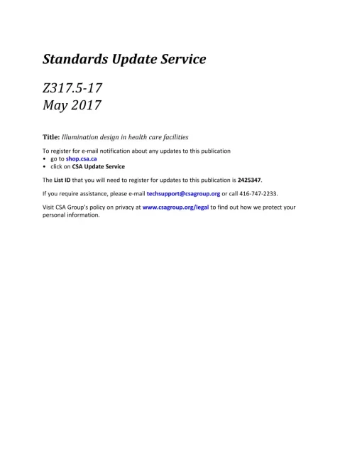 CSA Z317.5-17 (R2022) pdf