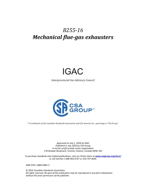 CSA B255-16 pdf