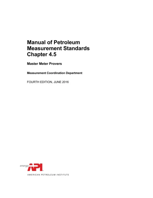 API MPMS Chapter 4.5 pdf