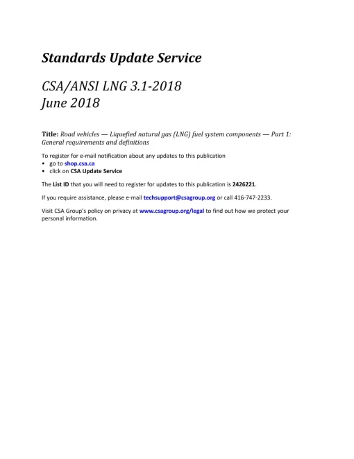 CSA ANSI LNG 3.1-2018 pdf