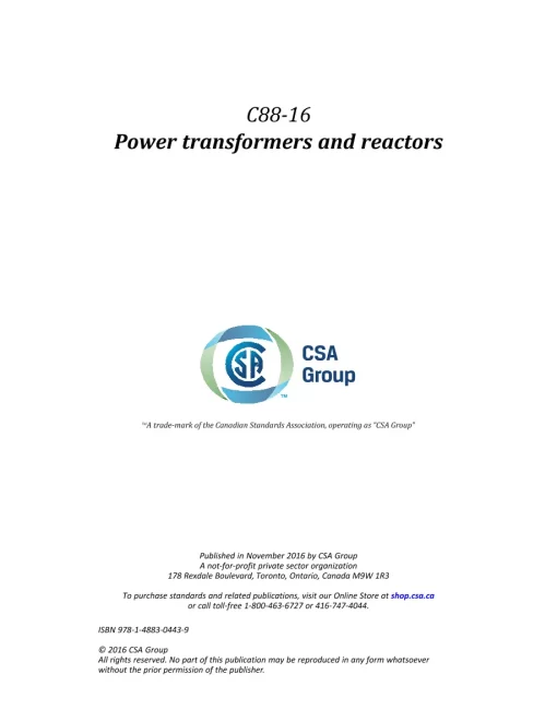 CSA C88:16 (R2021) pdf