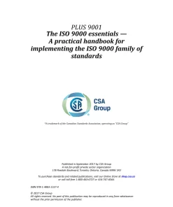 CSA PLUS 9001 (5th ed. pub. 2017) pdf