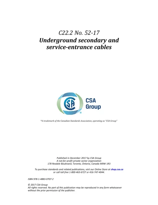 CSA C22.2 NO. 52-17 (R2022) pdf