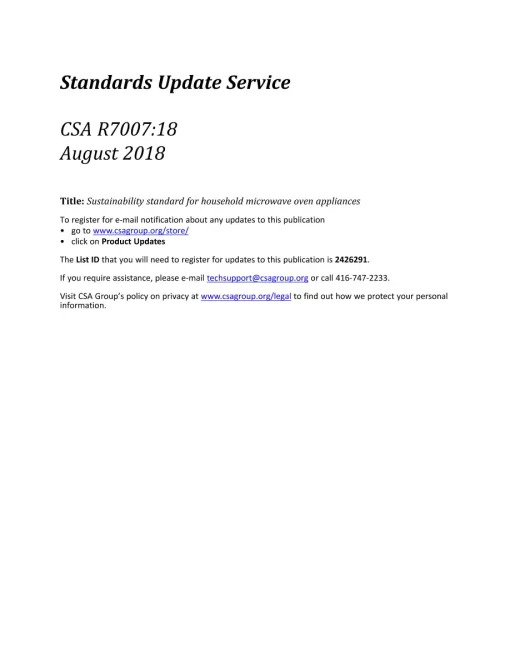 CSA R7007-18 (R2023) pdf