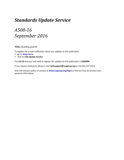 CSA A500-16 (R2021) pdf