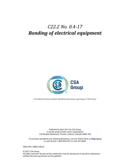 CSA C22.2 NO. 0.4-17 (R2022) pdf