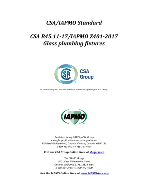 CSA B45.11-17/IAPMO Z401-2017 (R2021) pdf