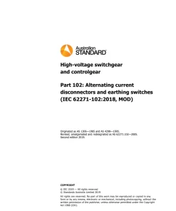 AS 62271.102:2019 pdf