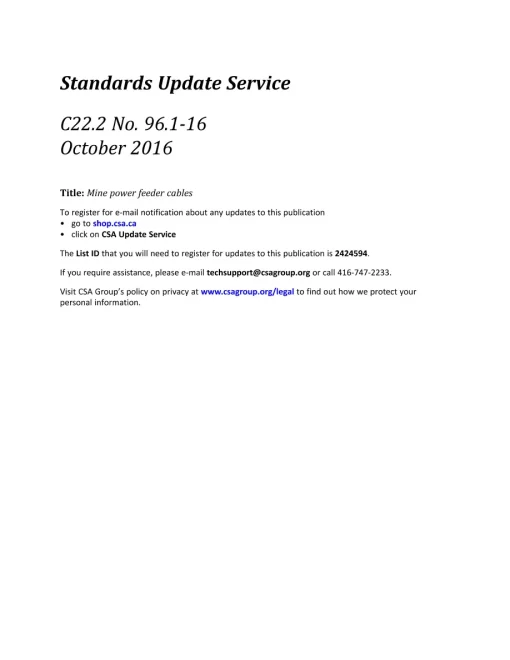 CSA C22.2 NO. 96.1-16 (R2021) pdf