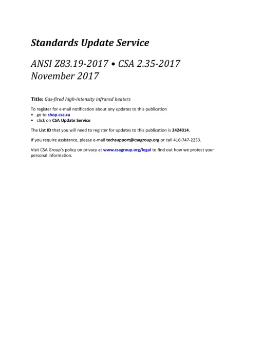 CSA ANSI Z83.19-2017/CSA 2.35-2017 (R2022) pdf