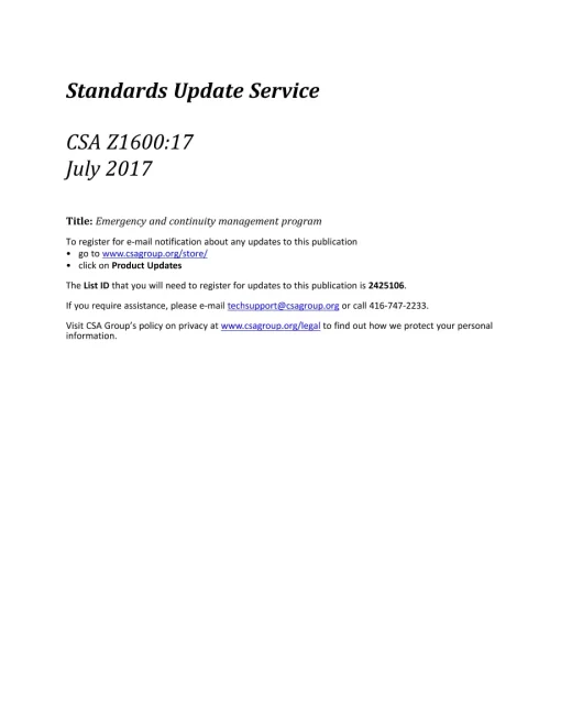CSA Z1600-17 (R2022) pdf