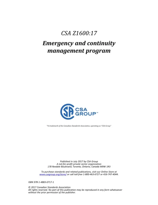 CSA Z1600-17 (R2022) pdf