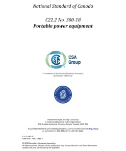 CSA C22.2 NO. 300-18 (R2023) pdf