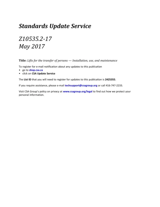 CSA Z10535.2-17 (R2022) pdf